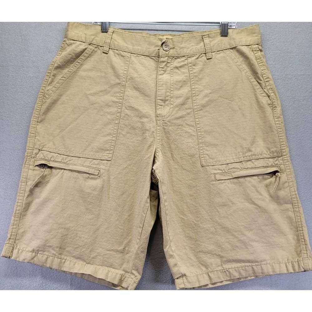Roebuck‎ And Co Mens Shorts Size 38 Tan Khaki Outdoors Hiking Pockets Ripstop